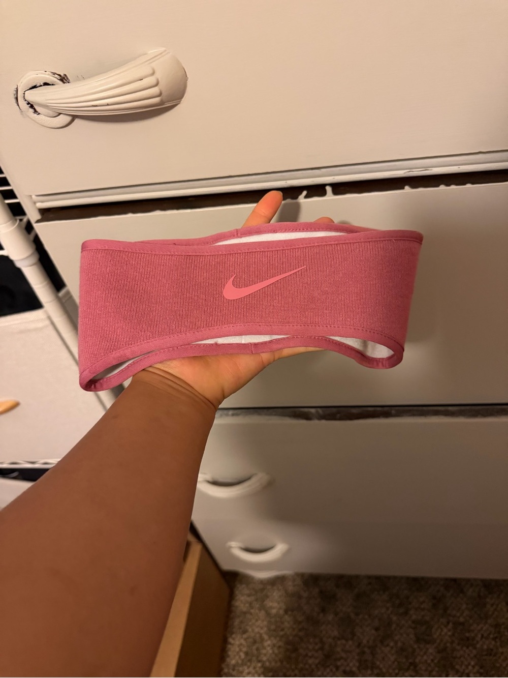 Nike Pink Logo Stretch Headband
